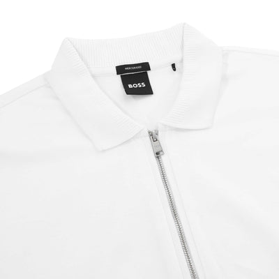 BOSS Polston 11 Polo Shirt in White Collar