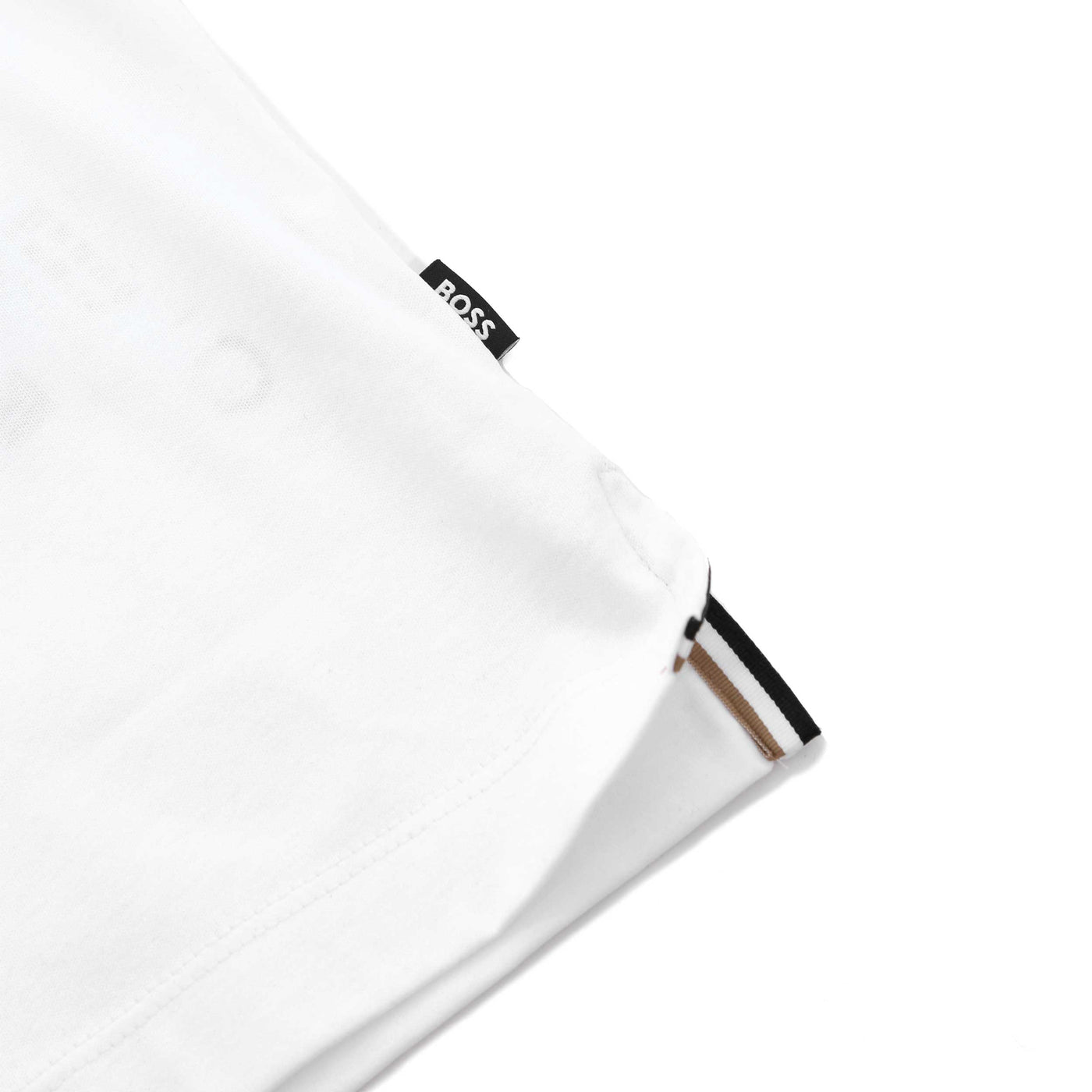 BOSS Polston 11 Polo Shirt in White Detail