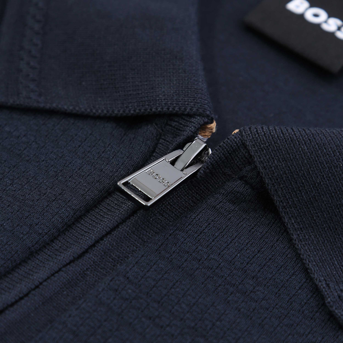 BOSS Polston 34 Polo Shirt in Dark Blue Zip