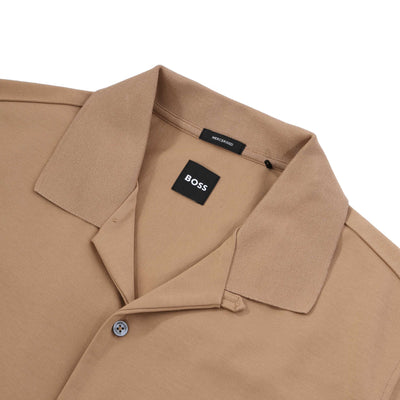 BOSS Powell 11 SS Shirt in Medium Beige