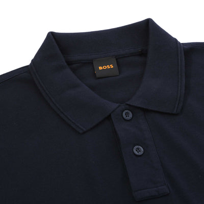 BOSS Prime Polo Shirt in Navy collar