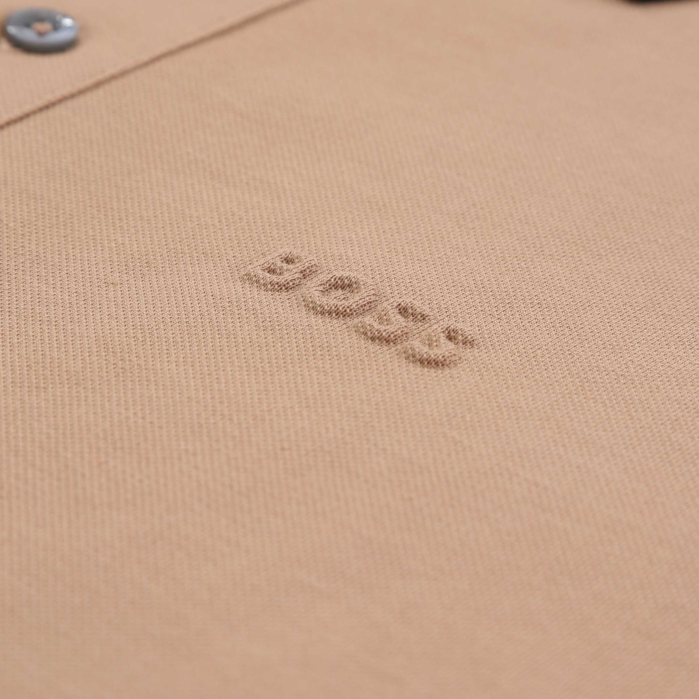 BOSS Prout 37 Polo Shirt in Medium Beige Logo