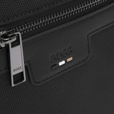 BOSS Ray N Envelope Man Bag in Black Zip
