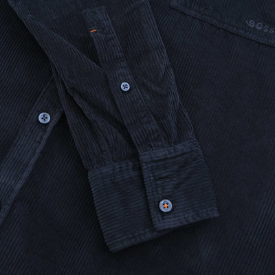 BOSS Relegant Shirt in Dark Blue buttons