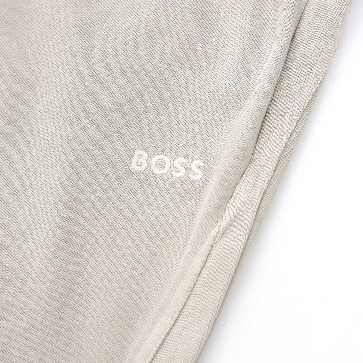 BOSS Se Concrete Sweatpant in Light Beige Logo