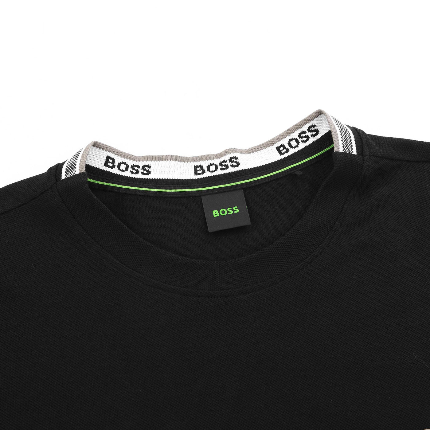 BOSS Taddy T Shirt in Charcoal Neck