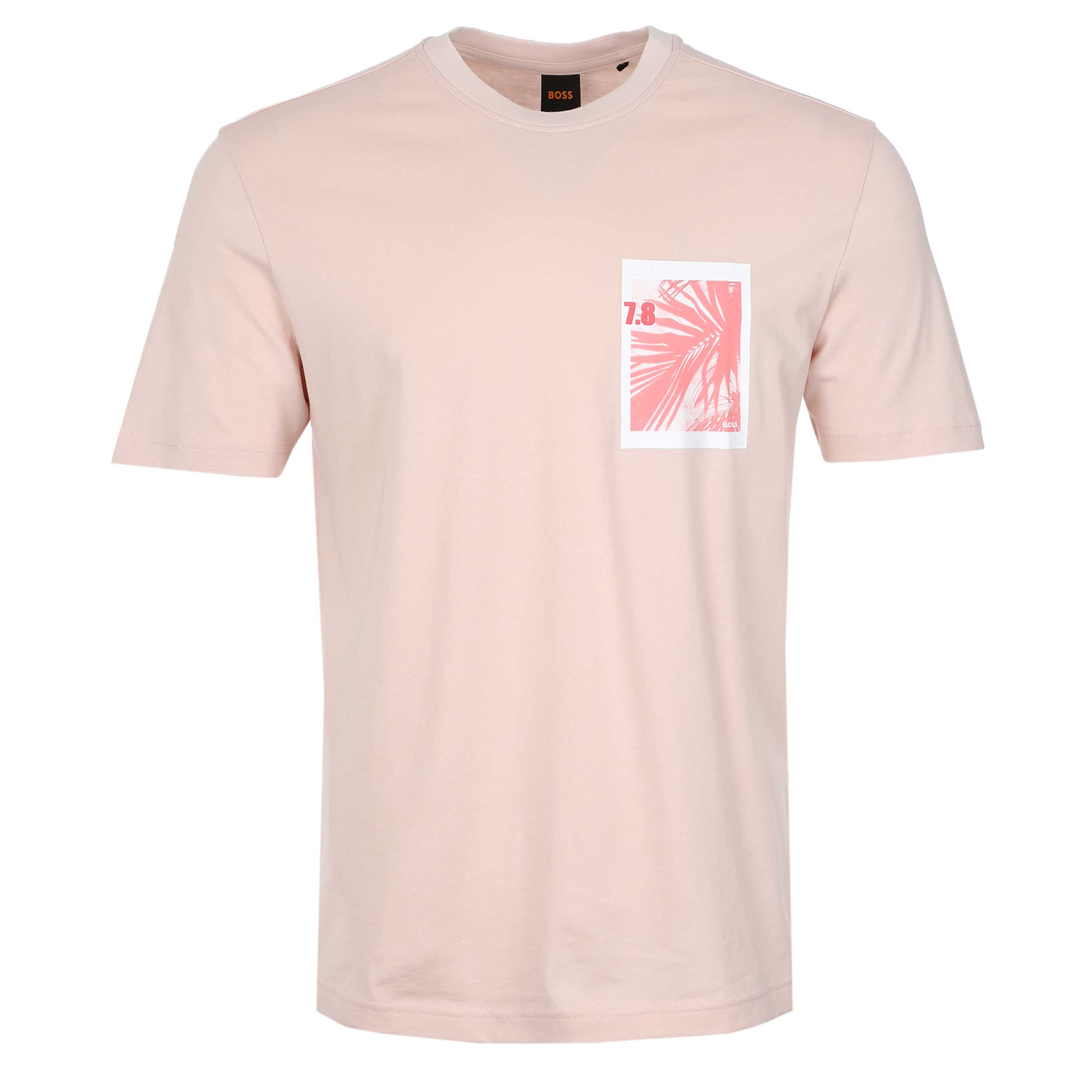 BOSS Te Board T Shirt in Open Pink