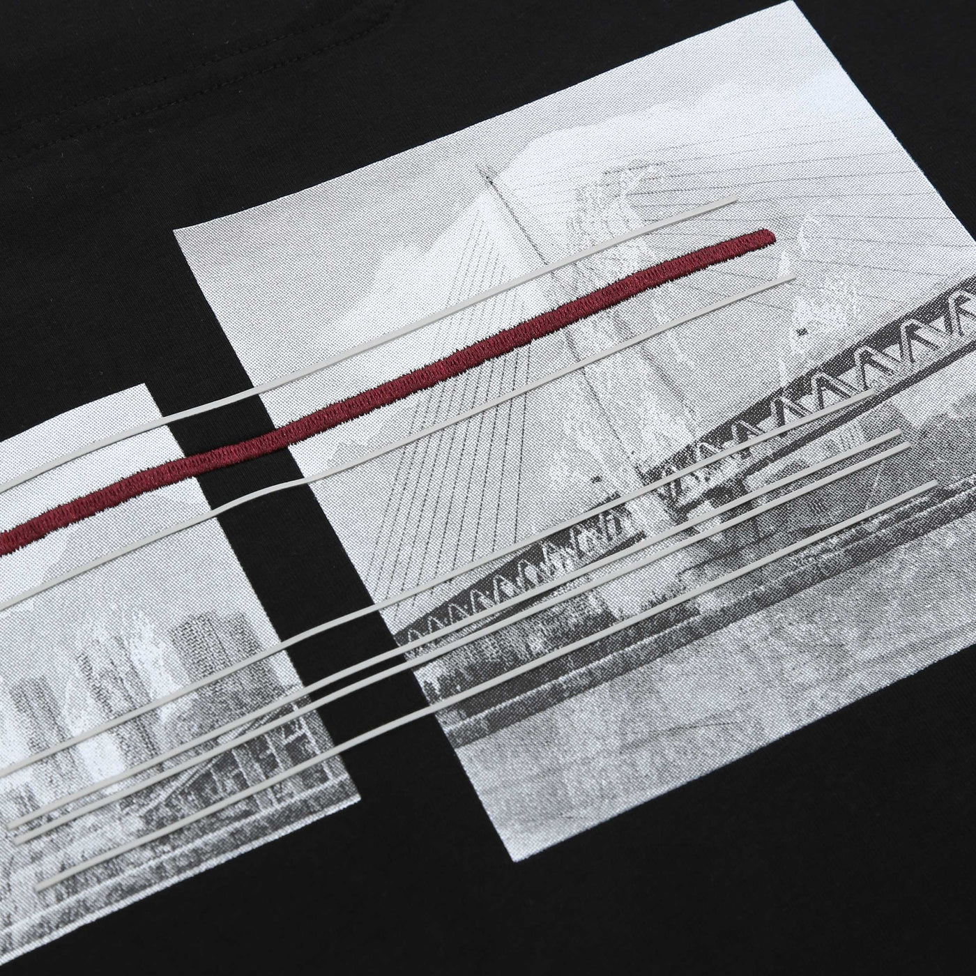 BOSS Tee Photoprint T Shirt in Black Print