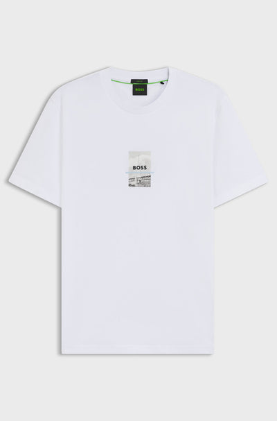 BOSS Tee Photoprint T Shirt in White