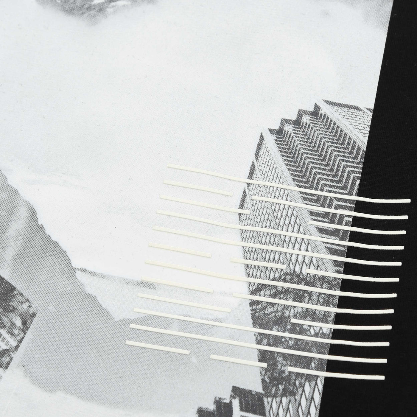 BOSS Tee Stripe Zone T Shirt in Black back logo