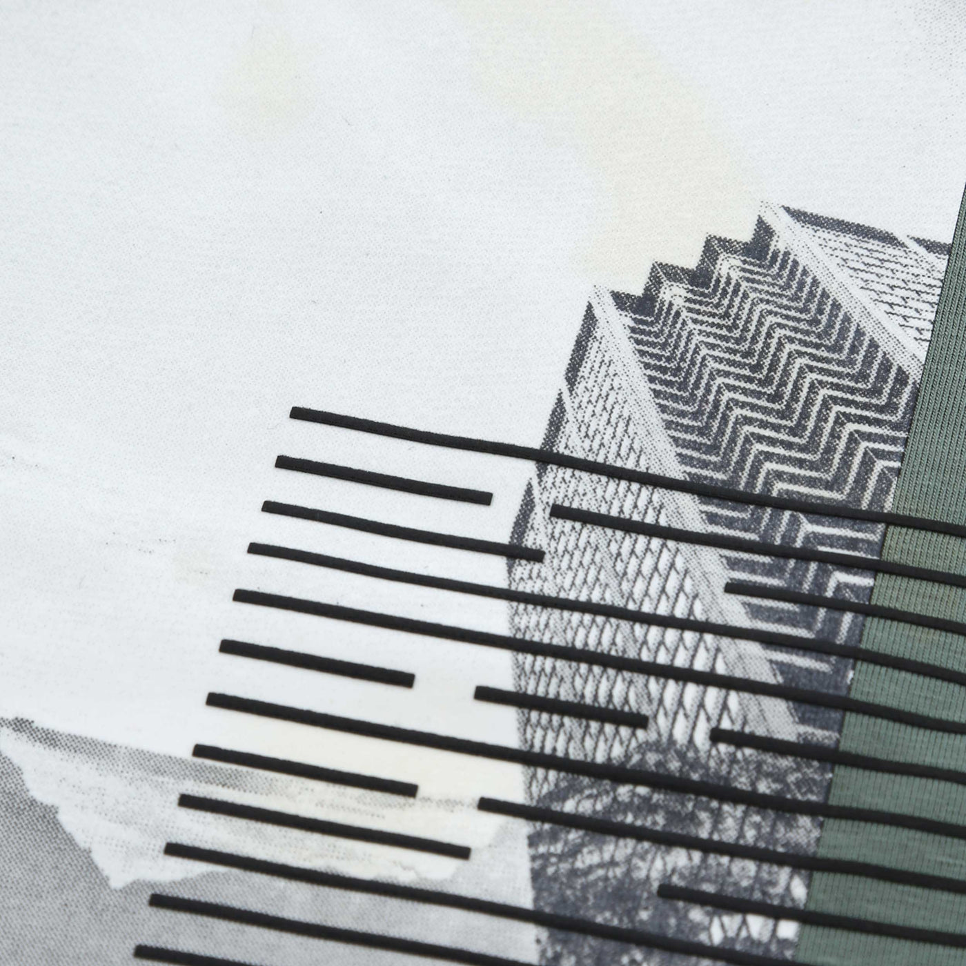 BOSS Tee Stripe Zone T Shirt in Open Green back logo