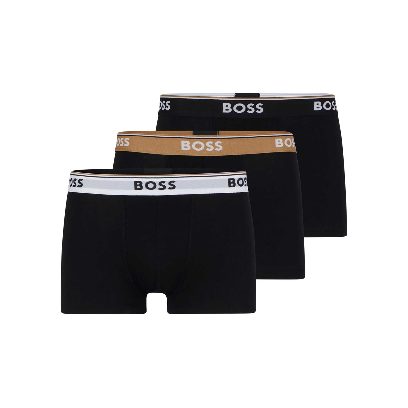 BOSS Trunk 3P Power Underwear in Black