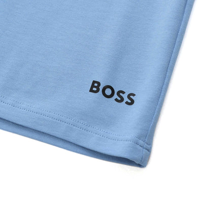 BOSS Unique Shorts CW Sweat Short in Light Blue Logo2