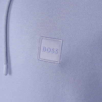 BOSS Wetalk Hoodie Sweat Top in Lilac Logo