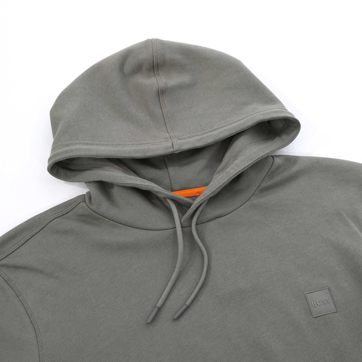 BOSS Wetalk Hoodie Sweat Top in Open Grey Hood