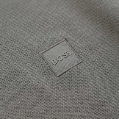 BOSS Wetalk Hoodie Sweat Top in Open Grey Logo