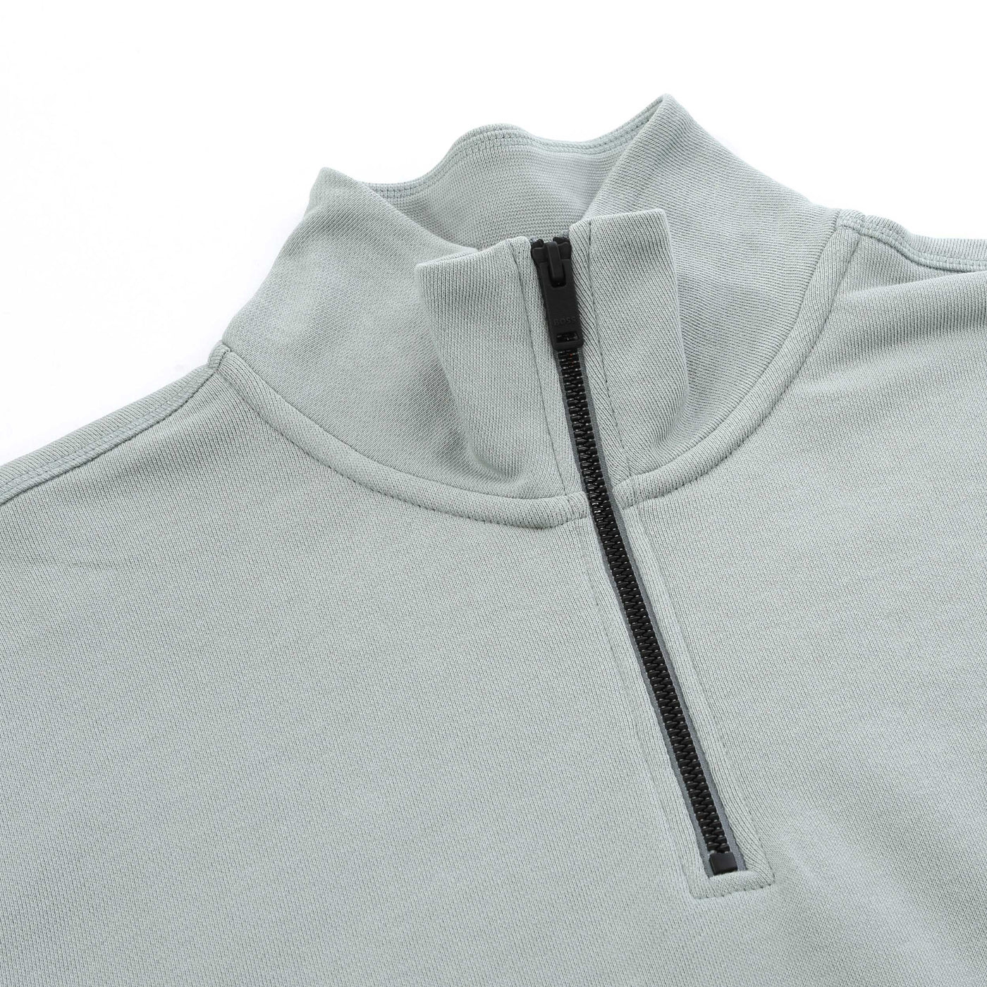 BOSS Zetrust Sweat Top in Open Green Placket