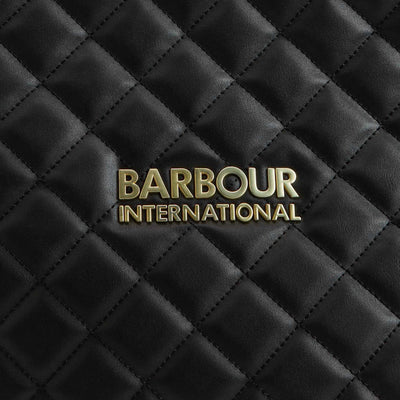 Barbour Battersea Quilted Ladies Mini Tote Bag in Black Logo