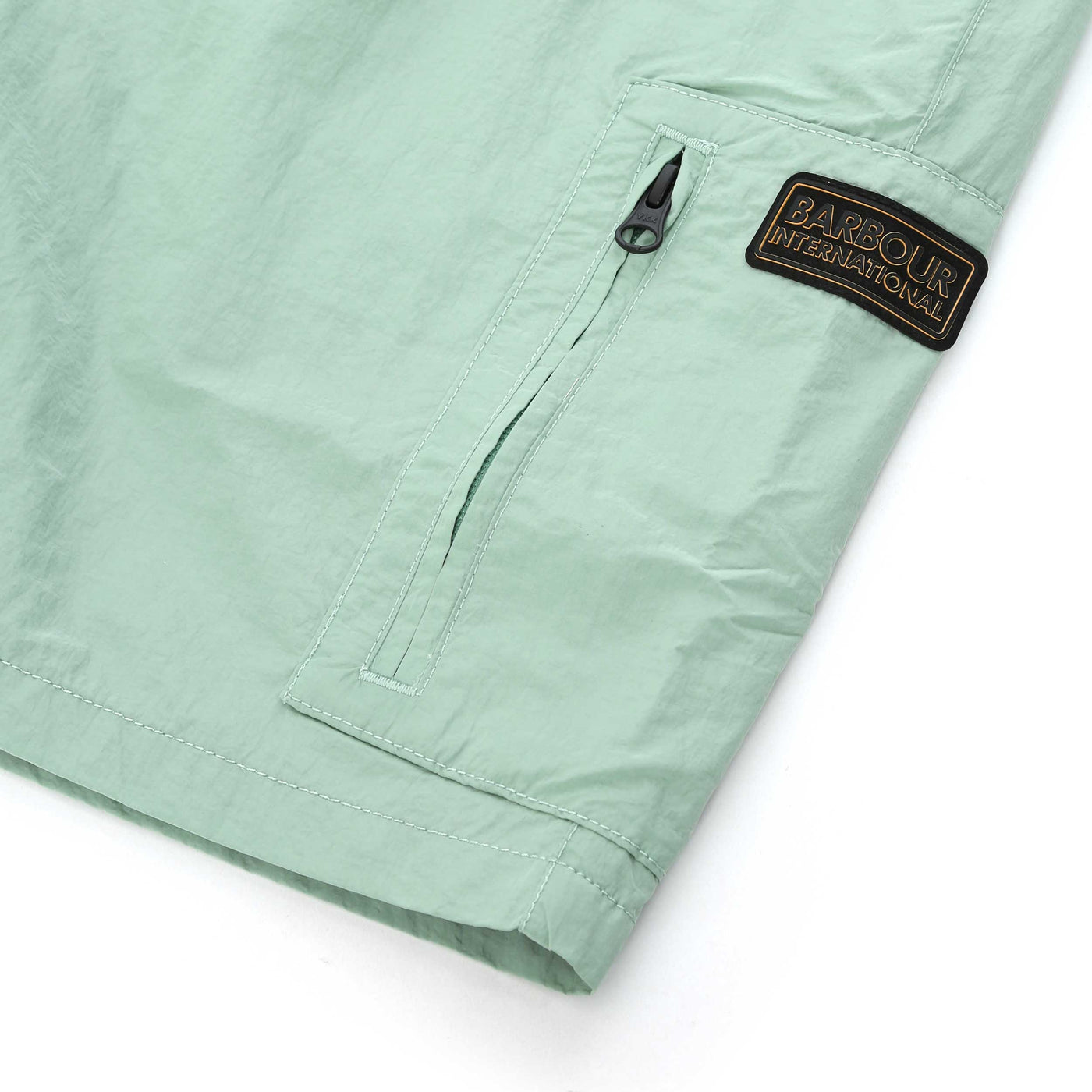 Barbour Inline Short in Granite Green Logo