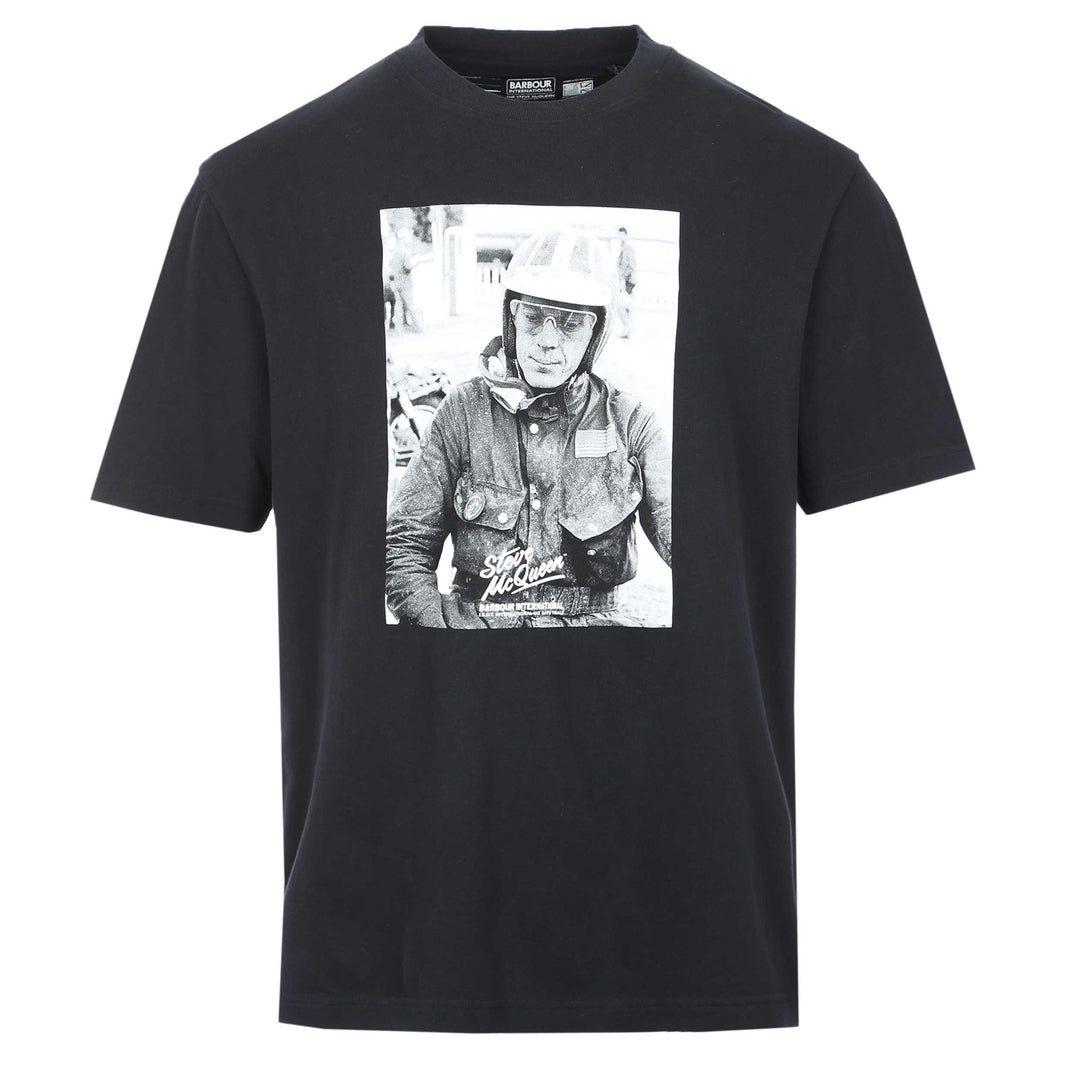 Barbour Keystone Graphic T Shirt in Black Norton Barrie