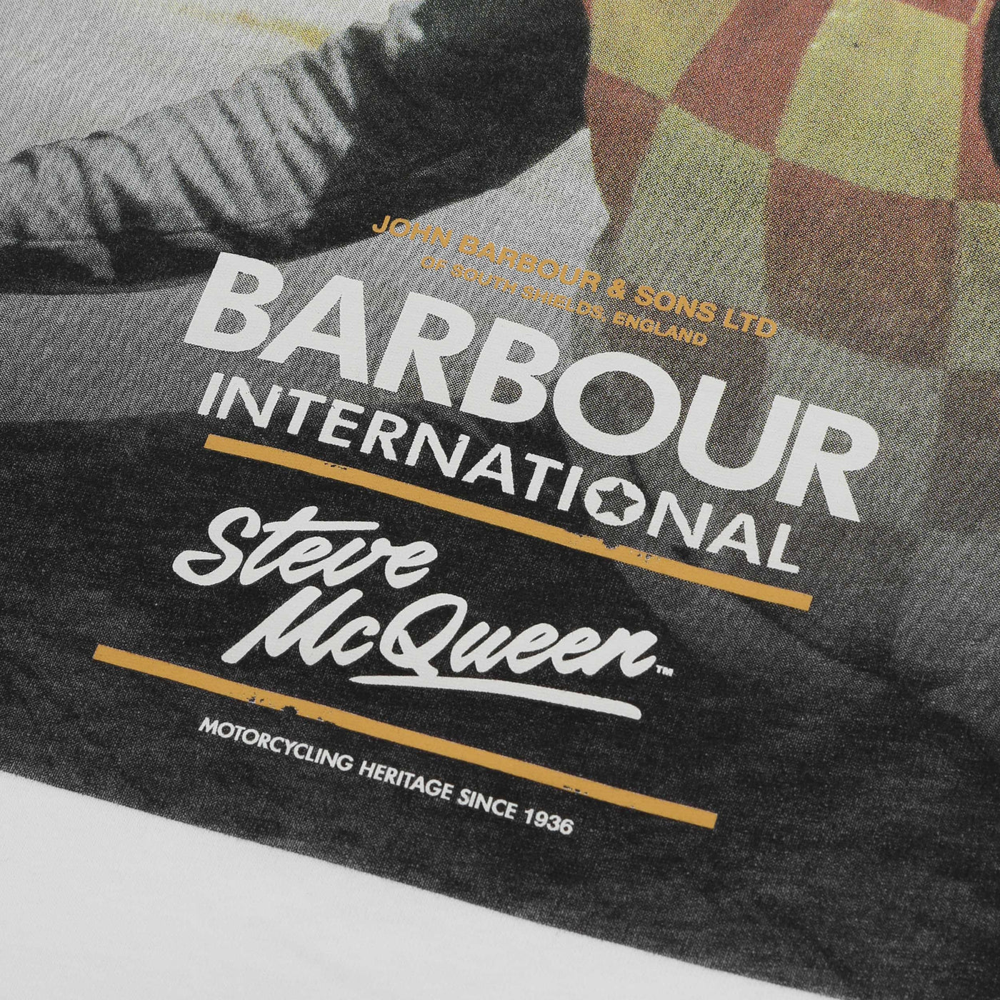 Barbour Nicholl SMQ Graphic T Shirt in White Logo