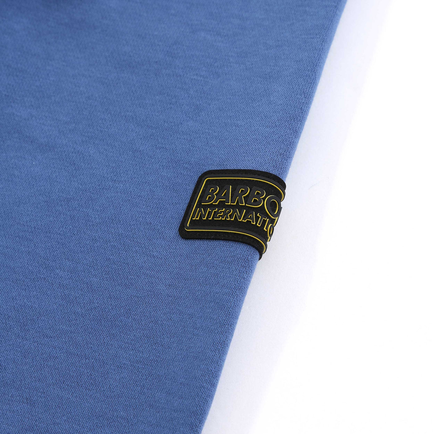 Barbour Outline Funnel Neck Sweatshirt in North Sea Blue Logo