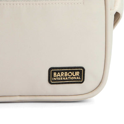 Barbour Qualify Micro Crossbody Ladies Bag in Light Pearl Logo