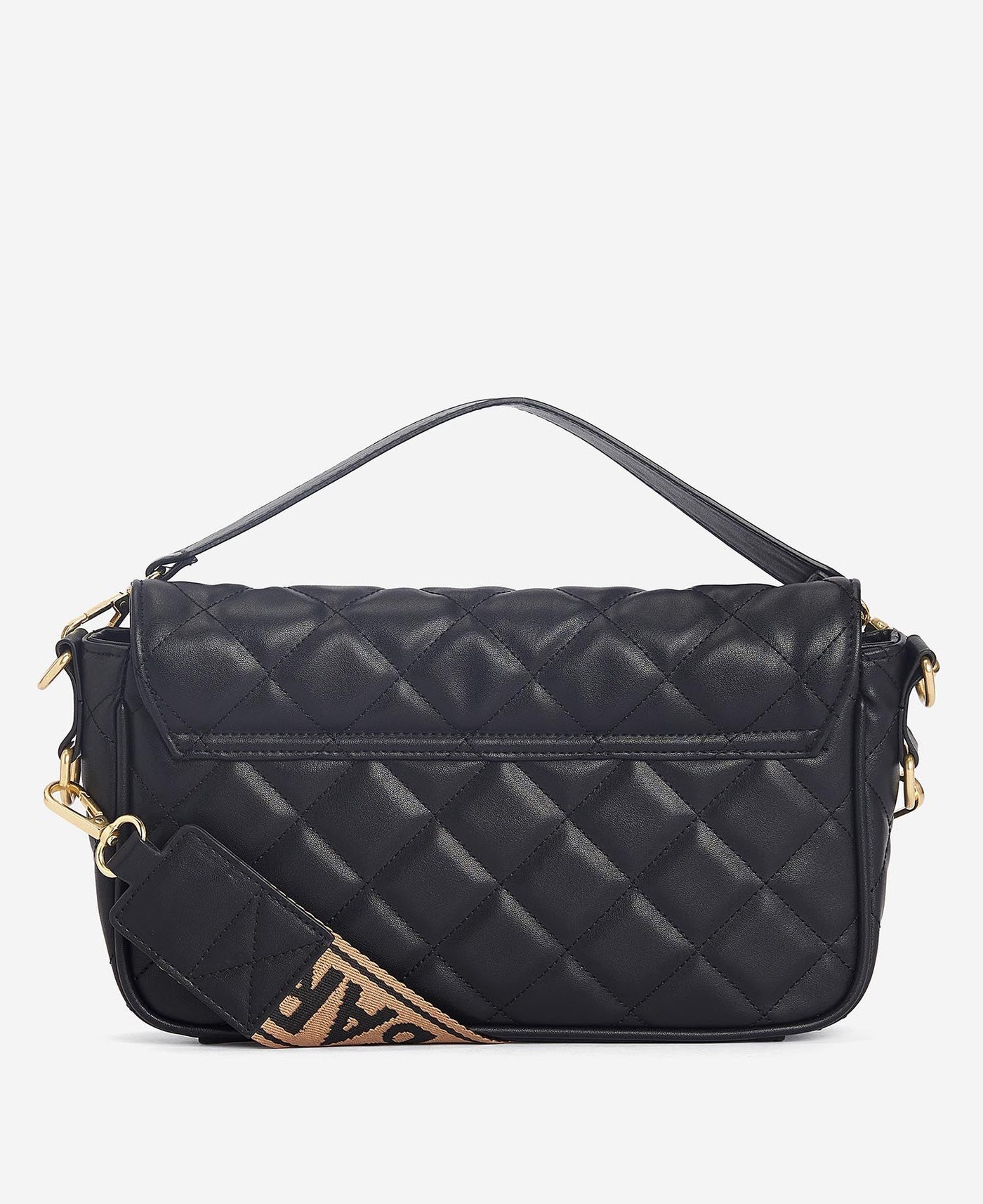 Barbour Quilted Soho Crossbody Ladies Bag in Black Back