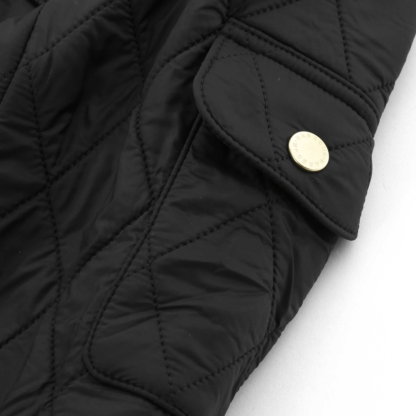 Barbour Polarquilt Ladies Quilted Jacket in Black Pocket