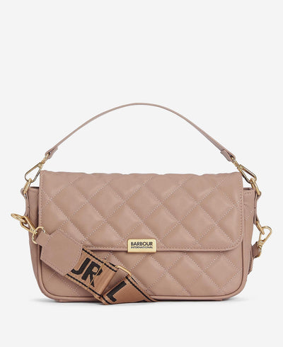 Barbour Quilted Soho Crossbody Ladies Bag in Camel Front