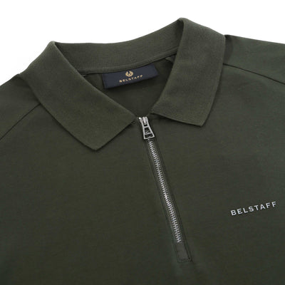 Belstaff Alloy Polo Shirt in Tile Green Placket