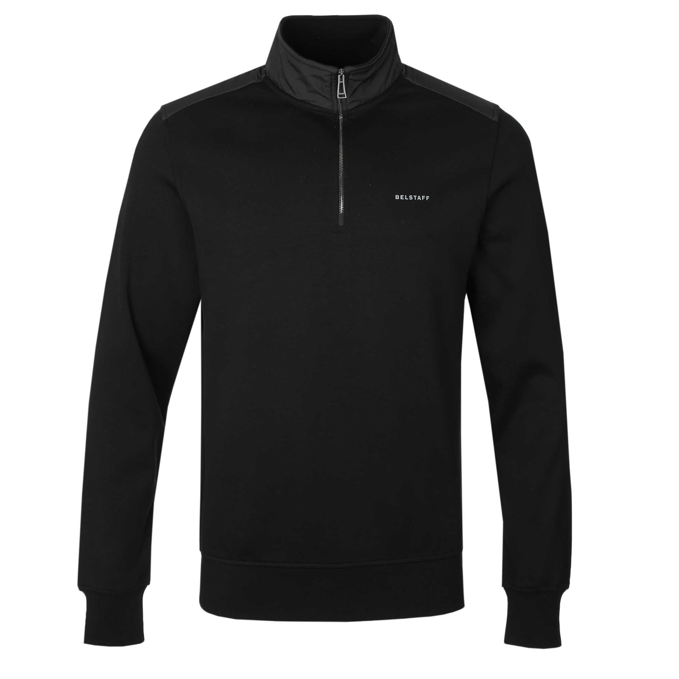Belstaff Alloy Quarter Zip Sweat Top in Black