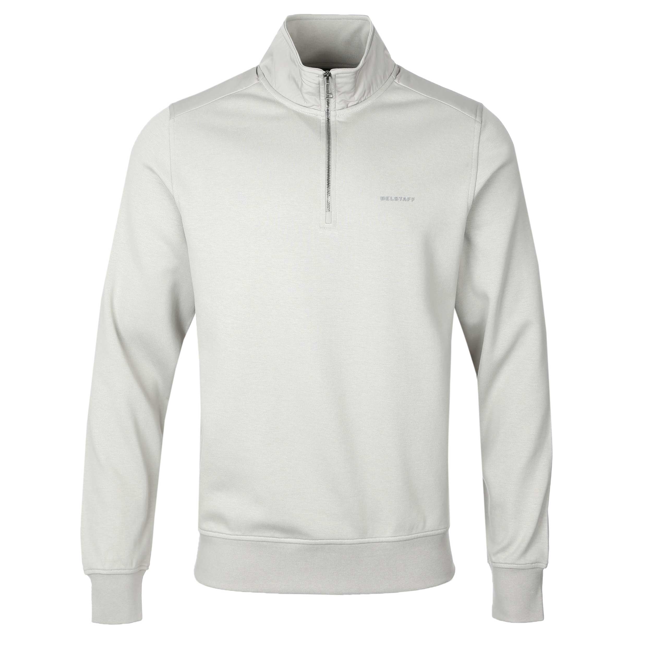 Belstaff Alloy Quarter Zip Sweat Top in Cement Grey