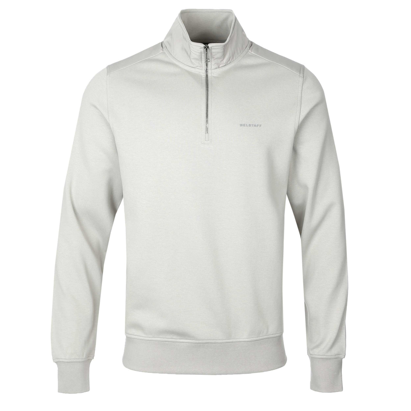 Belstaff Alloy Quarter Zip Sweat Top in Cement Grey