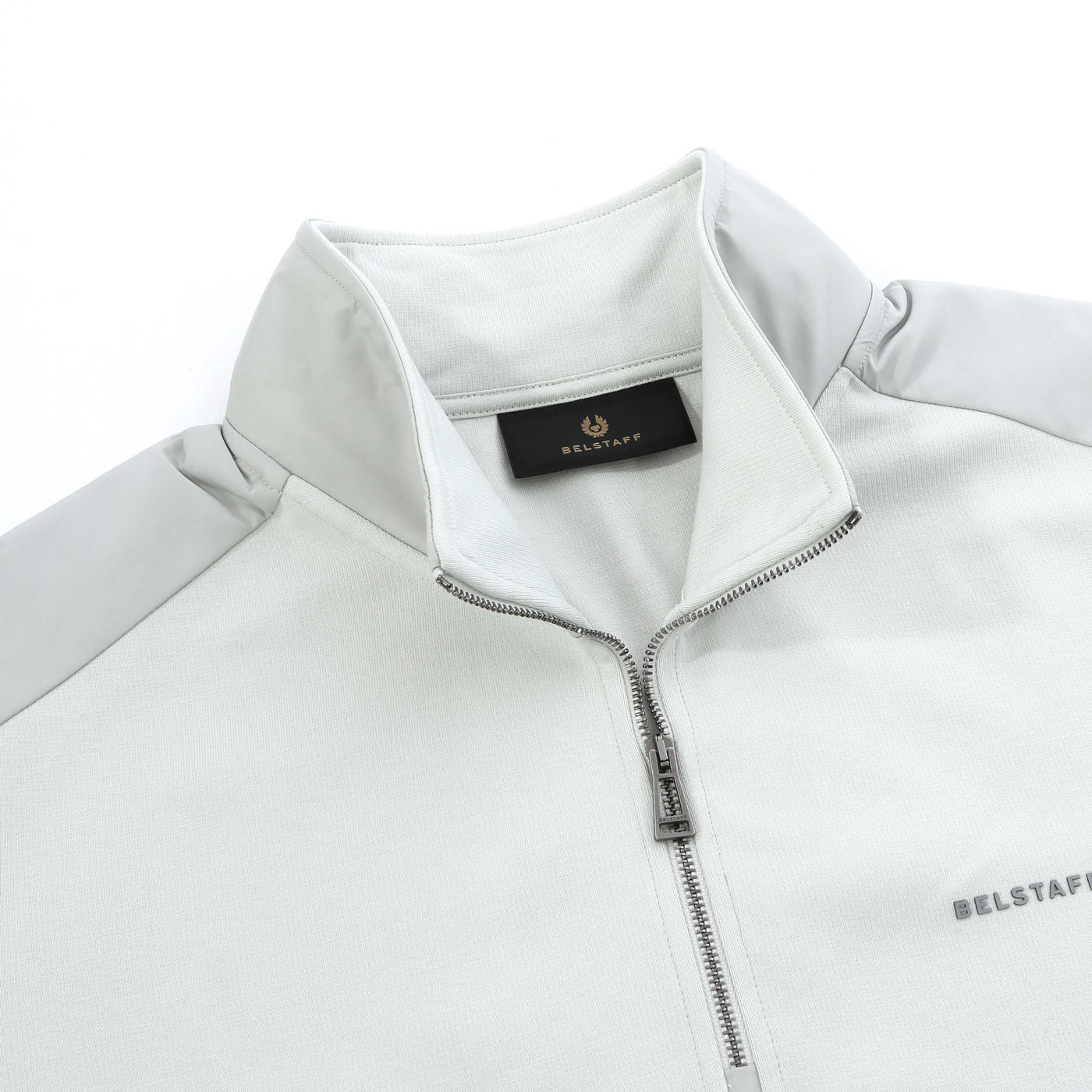 Belstaff Alloy Quarter Zip Sweat Top in Mercury Zip