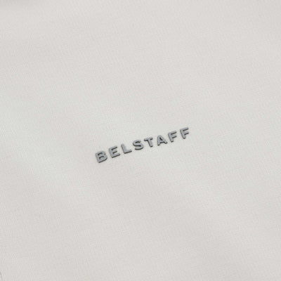 Belstaff Alloy Quarter Zip Sweat Top in Stone Beige Logo