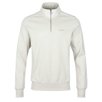 Belstaff Alloy Quarter Zip Sweat Top in Stone Beige
