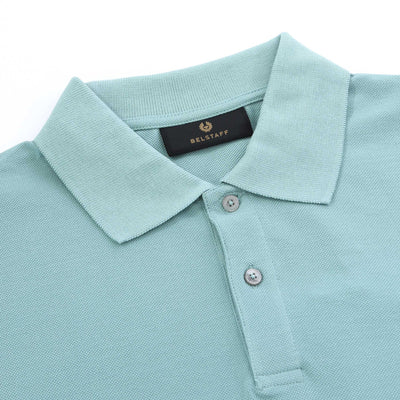 Belstaff Classic Short Sleeve Polo Shirt in Oil Blue Placket