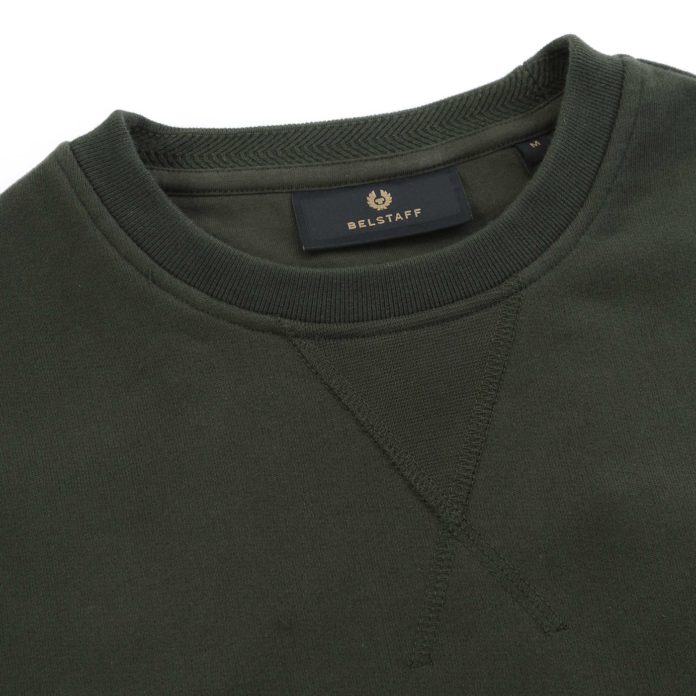 Belstaff Classic Sweat Top in Tile Green Neck