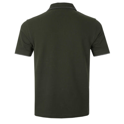 Belstaff Double Tipped Polo Shirt in Tile Green Back