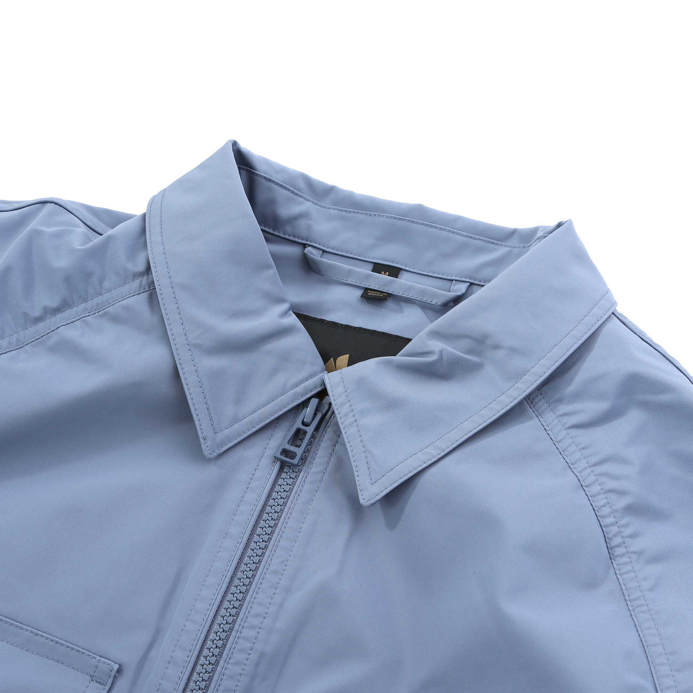 Belstaff Hedger Overshirt in Blue Flint Collar