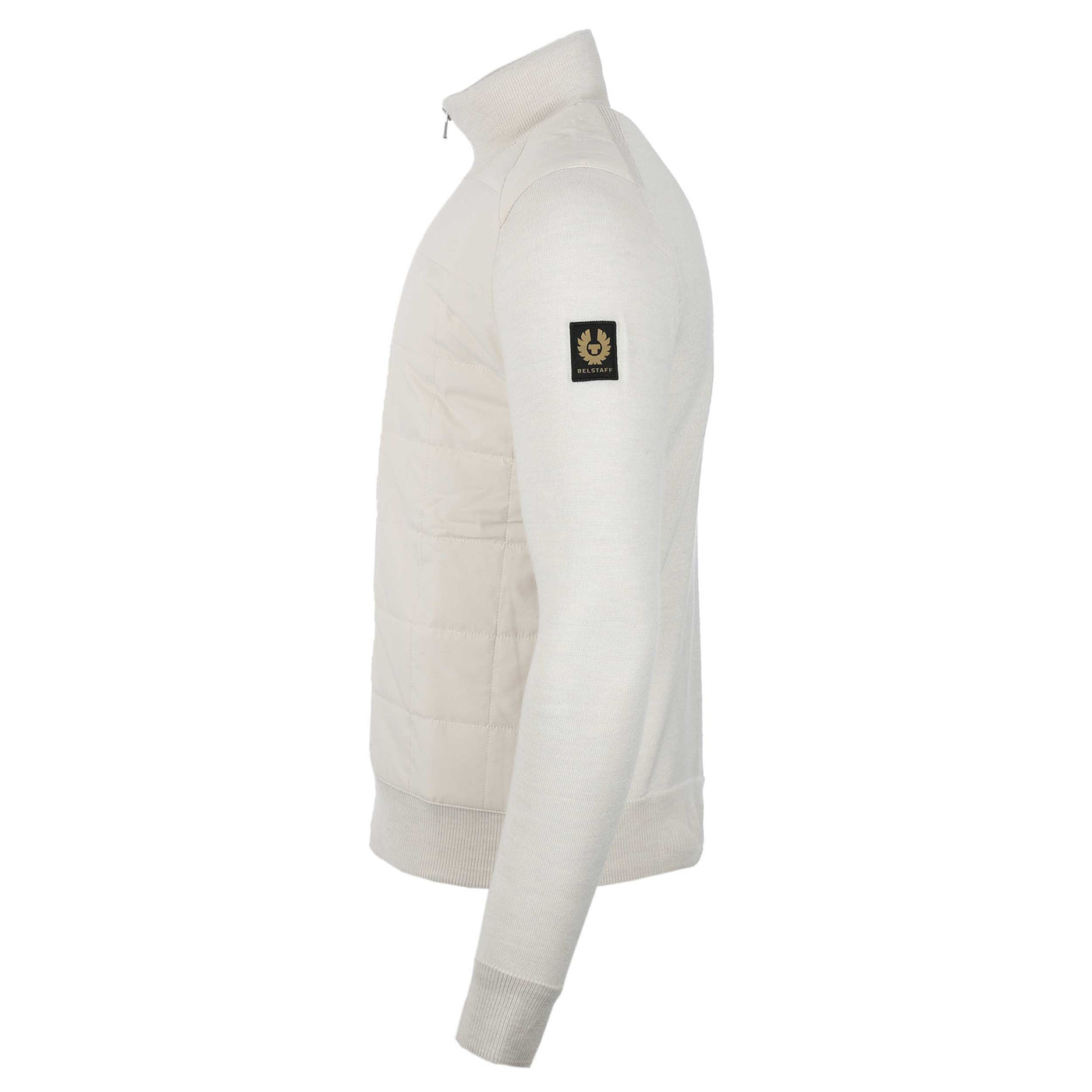 Belstaff Kelbrook Zip Cardigan Knitwear in Moonbeam Side