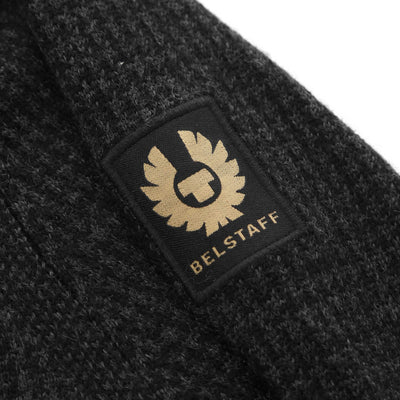 Belstaff Kerrigan Knitwear in Black Charcoal Houndstooth Logo