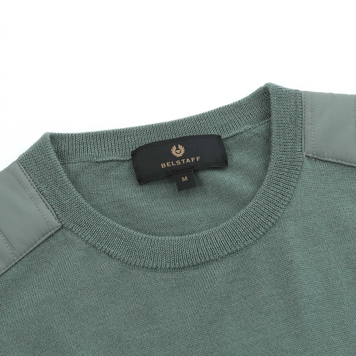 Belstaff Kerrigan Knitwear in Mineral Green Neck