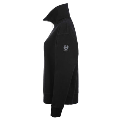 Belstaff Signature Quarter Zip Ladies Sweatshirt in Black Side