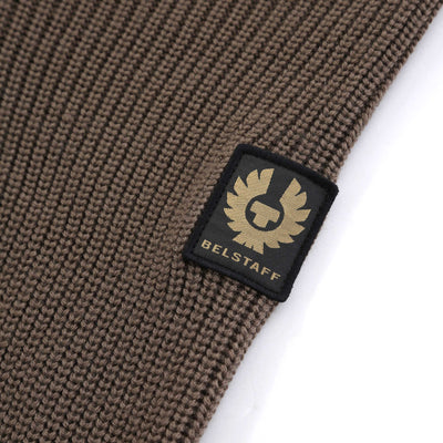 Belstaff Ward Full Zip Cardigan in Clay Brown Logo