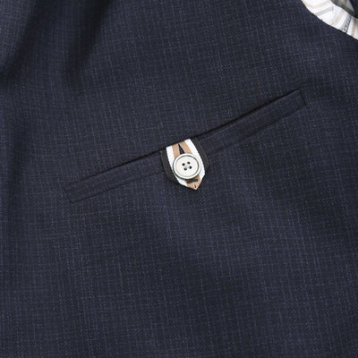 BOSS C Huge 3Pcs Peak 234 Suit in Dark Blue Inside Jacket Detail