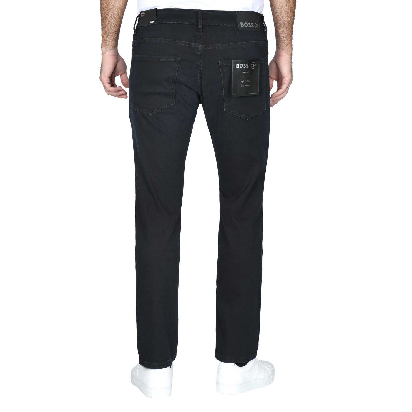 BOSS Delaware3-1 Jean in Black Blue Denim Back