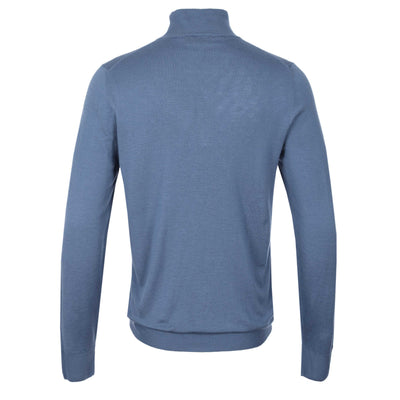 Canali 1/4 Zip Knitwear in Blue Back