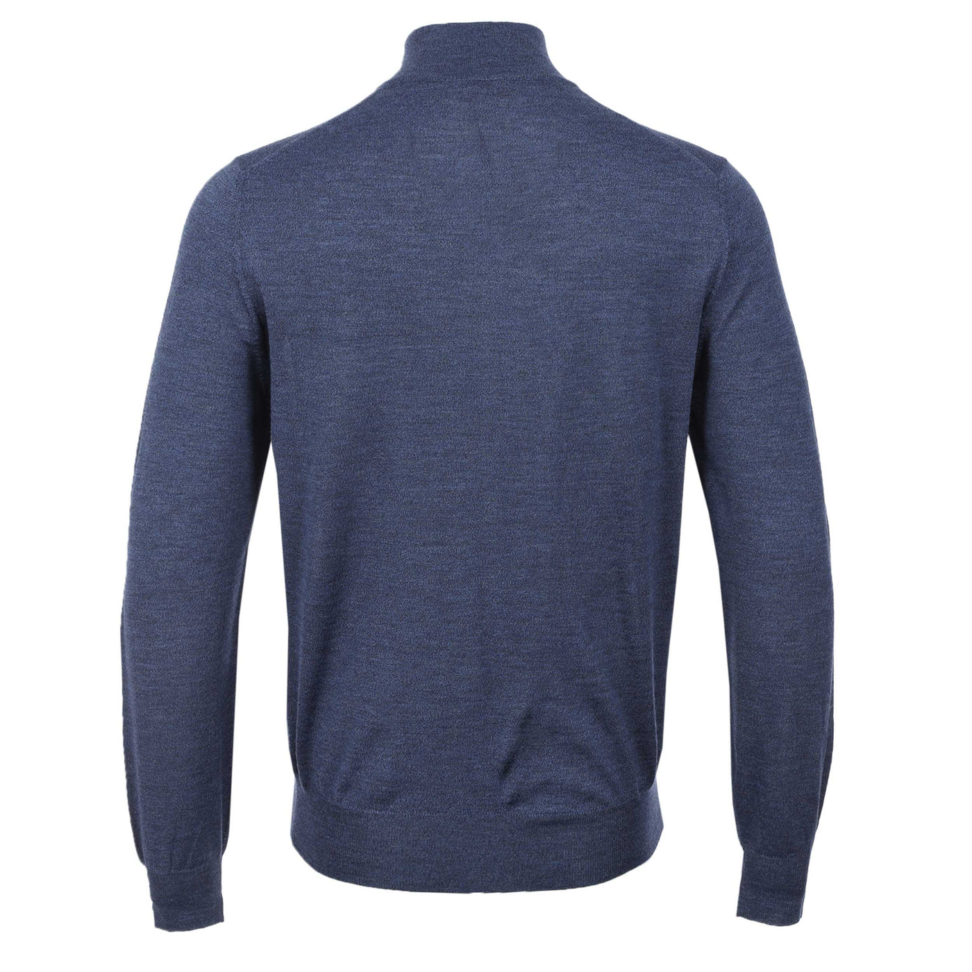 Canali 1/4 Zip Knitwear in Blue Marl Back